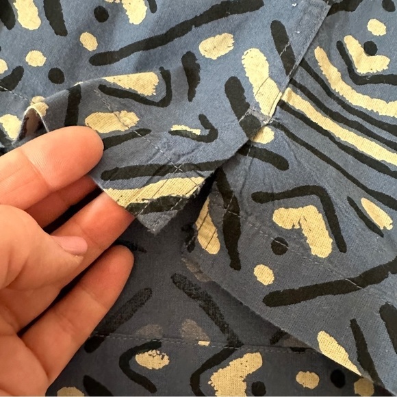 Orvis Men’s 100% Cotton Tiki Printed Shirt in Blue Size XL - Picture 4 of 8